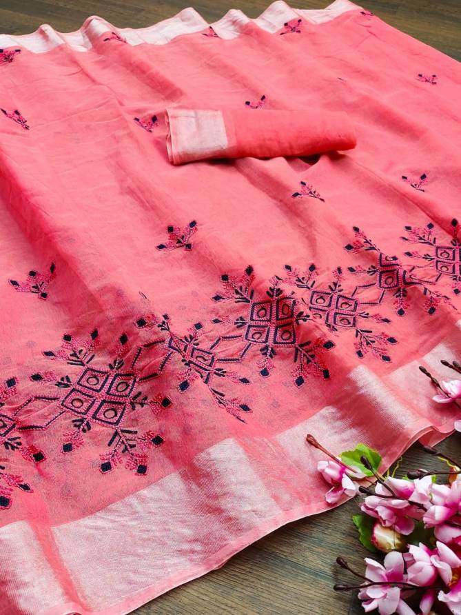 Shrishti 17 Designer Linen Cotton Fancy Wear Saree Collection